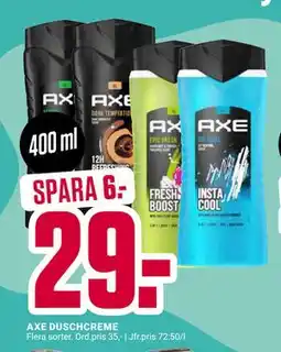 ÖoB AXE DUSCHCREME, SEK 29 erbjuda