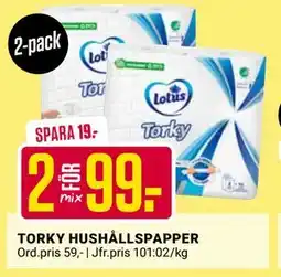 ÖoB TORKY HUSHÅLLSPAPPER, SEK 99 erbjuda