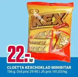 ÖoB CLOETTA KEXCHOKLAD MINIBITAR, SEK 22 erbjuda