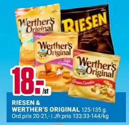 ÖoB RIESEN & WERTHER’S ORIGINAL, SEK 18 erbjuda