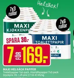 ÖoB MAXI HELSÄCK PAPPER, SEK 169 erbjuda