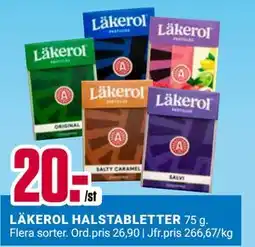 ÖoB LÄKEROL HALSTABLETTER, SEK 20 erbjuda