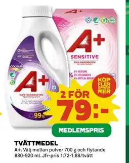 Coop Daglivs TVÄTTMEDEL, Medlemspris erbjuda