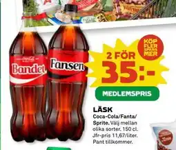 Coop Daglivs LÄSK, Medlemspris erbjuda