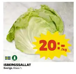 Coop Daglivs ISBERGSSALLAT, SEK 20 erbjuda