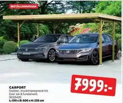 Jem&Fix CARPORT, SEK 7999 erbjuda