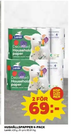 Coop Daglivs HUSHÅLLSPAPPER 4-PACK, SEK 69 erbjuda