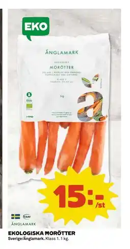 Coop Daglivs EKOLOGISKA MORÖTTER, SEK 15 erbjuda
