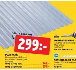Jem&Fix PLASTTAK erbjuda