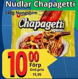 Supergrossen Nudlar Chapagetti, SEK 10 erbjuda