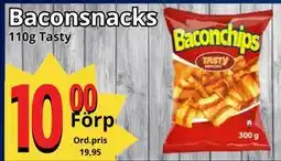 Supergrossen Baconsnacks, SEK 10 erbjuda