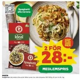 Coop Daglivs PASTA, Medlemspris erbjuda