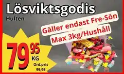 Supergrossen Lösviktsgodis Hulten, SEK 79.95 erbjuda