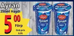 Supergrossen Ayran, SEK 5 erbjuda