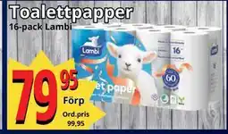 Supergrossen Toalettpapper Lambi, SEK 79.95 erbjuda