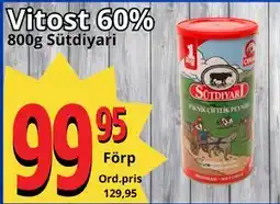 Supergrossen Vitost 60%, SEK 99.95 erbjuda