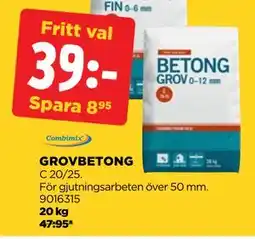Jem&Fix GROVBETONG, SEK 39 erbjuda