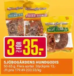 ÖoB Sjöbogårdens Hundgodis erbjuda
