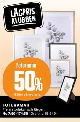 ÖoB Fotoramar erbjuda