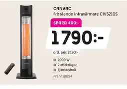 Elon CANVAC Fristående infravärmare CIV5210S erbjuda