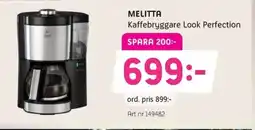 Elon MELITTA Kaffebryggare Look Perfection erbjuda