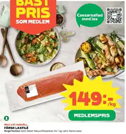 Coop Färsk laxfilé erbjuda