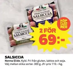 Coop Nonna Elide Salsiccia erbjuda