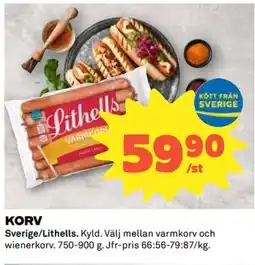 Coop Lithells Korv erbjuda