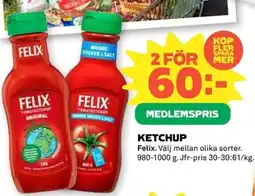 Coop FELIX Ketchup erbjuda