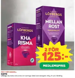 Coop LÖFBERGS Kaffe erbjuda