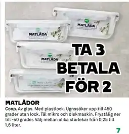 Coop Matlådor erbjuda