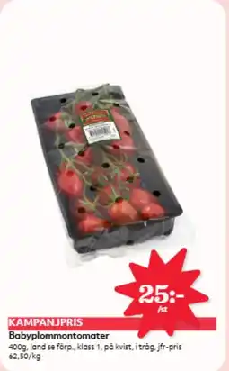 Hemköp Babyplommontomater erbjuda