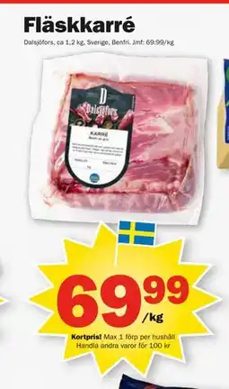 Pekås Fläskkarré, Medlemspris erbjuda