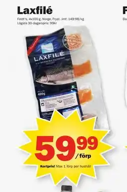 Pekås Laxfilé, Medlemspris erbjuda