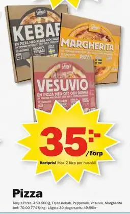 Pekås Pizza, Medlemspris erbjuda