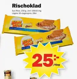 Pekås Rischoklad, SEK 25 erbjuda