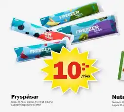 Pekås Fryspåsar, SEK 10 erbjuda