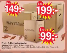 DollarStore Flytt- & förvaringslåda erbjuda