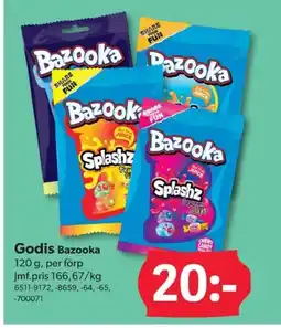 DollarStore Godis Bazooka erbjuda