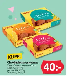 DollarStore Choklad Marabou Noblesse erbjuda