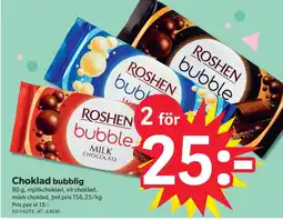 DollarStore Choklad bubblig erbjuda