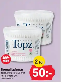 DollarStore Bomullspinnar Topz. erbjuda