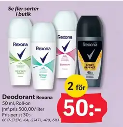 DollarStore Deodorant Rexona erbjuda