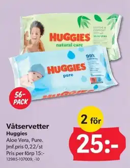 DollarStore Våtservetter Huggies erbjuda