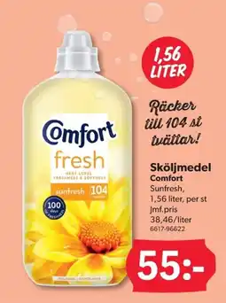 DollarStore Sköljmedel Comfort Sunfresh, erbjuda