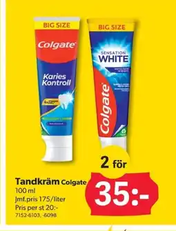 DollarStore Tandkräm Colgate erbjuda