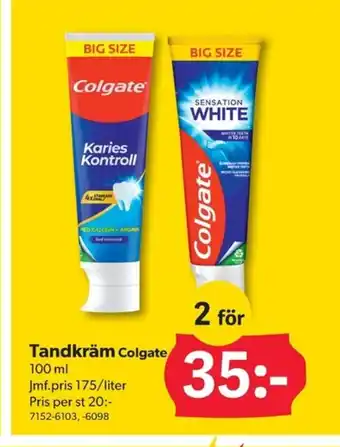 DollarStore Tandkräm Colgate erbjuda