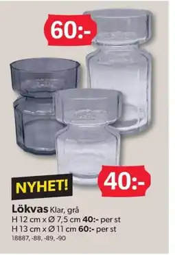 DollarStore Lökvas Klar, grå erbjuda