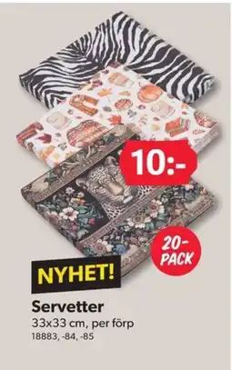 DollarStore Servetter erbjuda