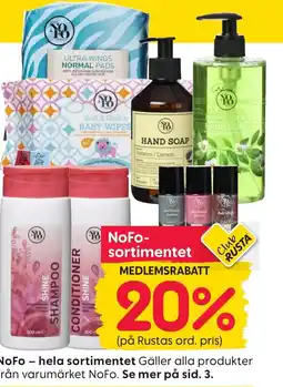 Rusta NoFo - hela sortimentet erbjuda